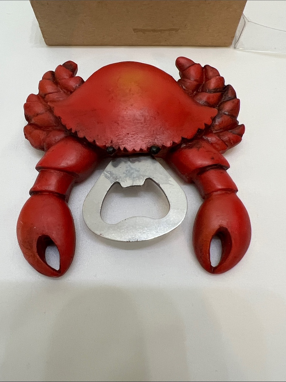 NWT Red Costal Crab Resin Bottle Opener Realistic Crab Shape - Picture 3 of 8